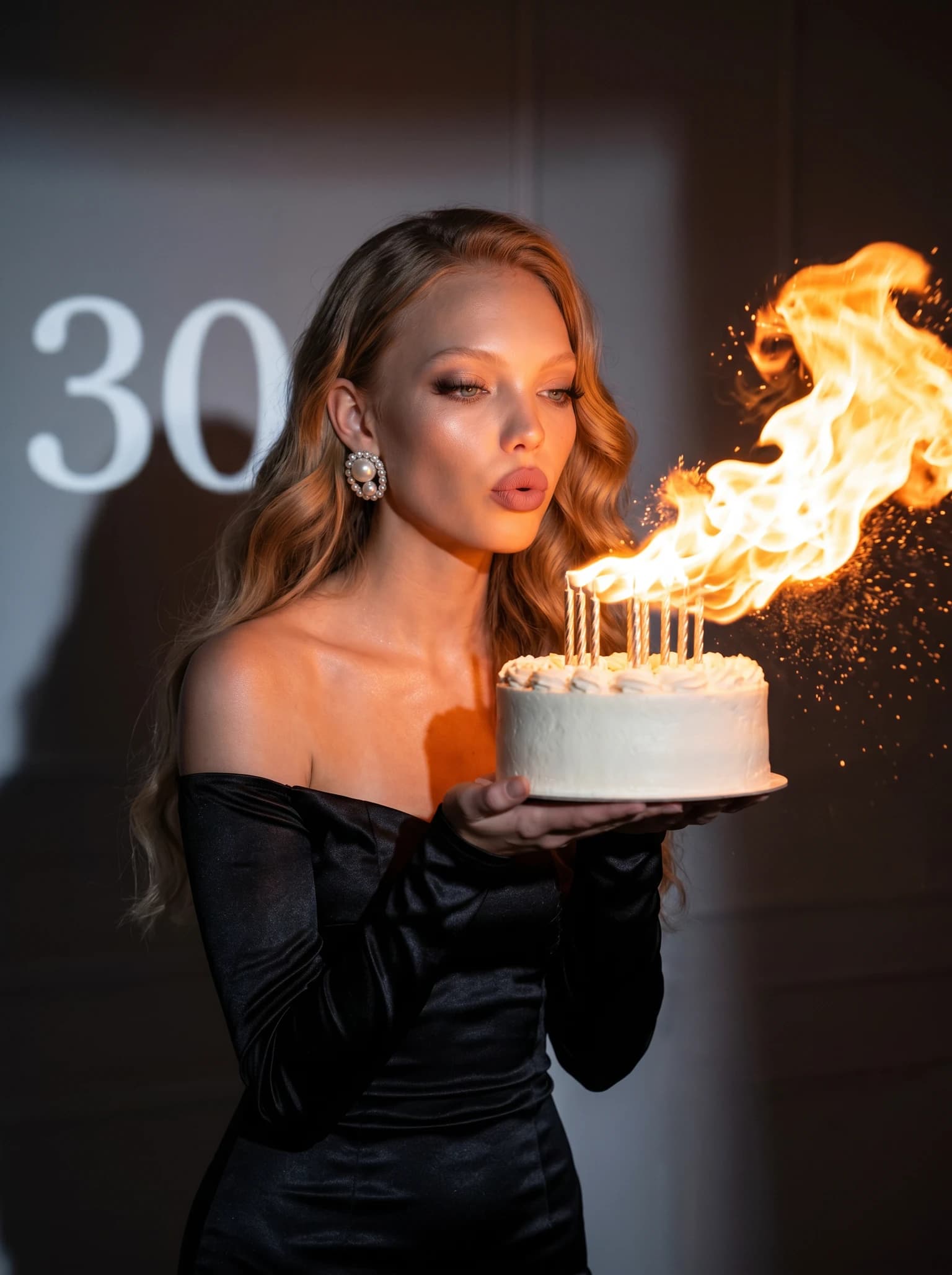 Burning cake