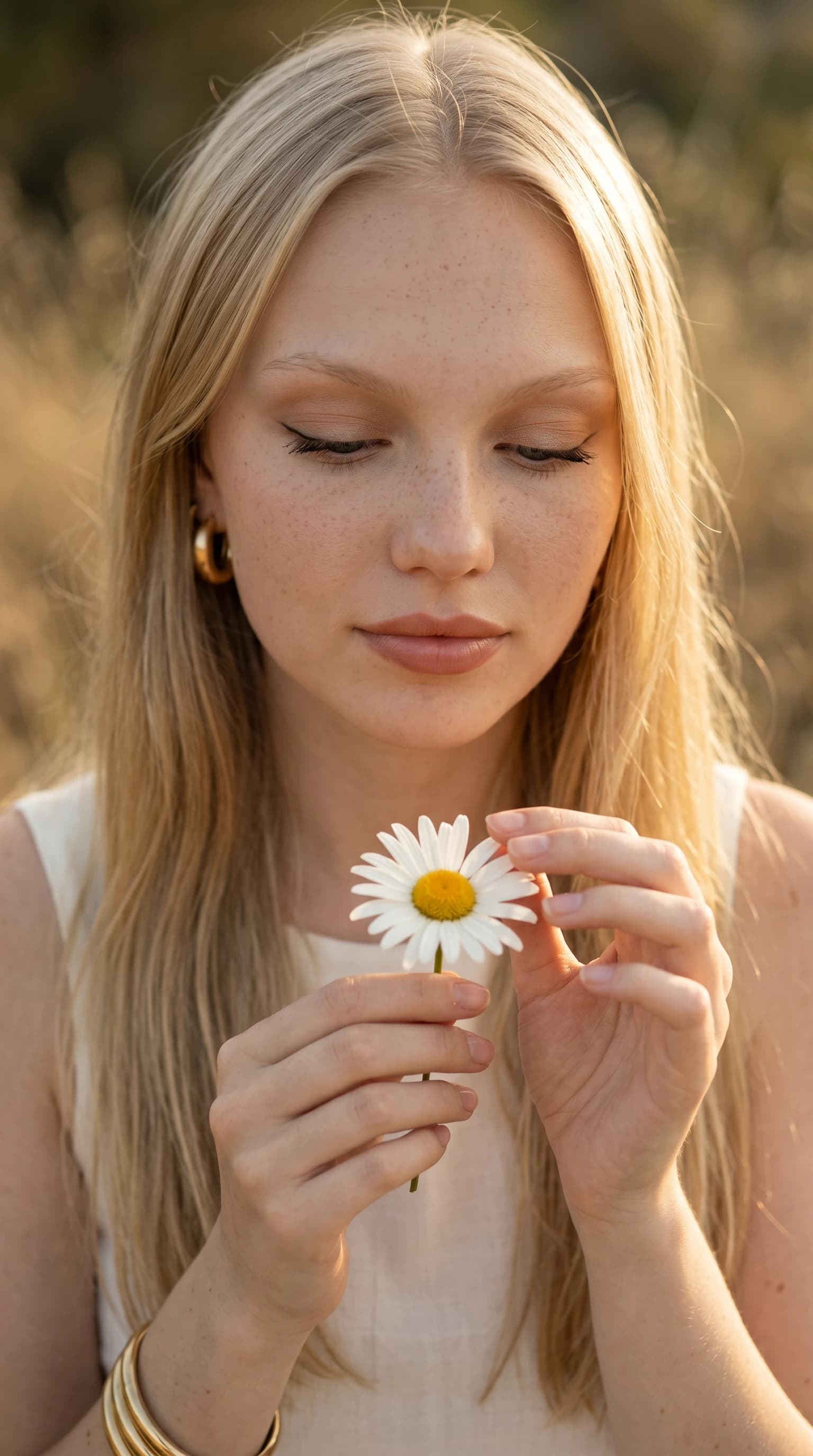 Golden-hour daisy