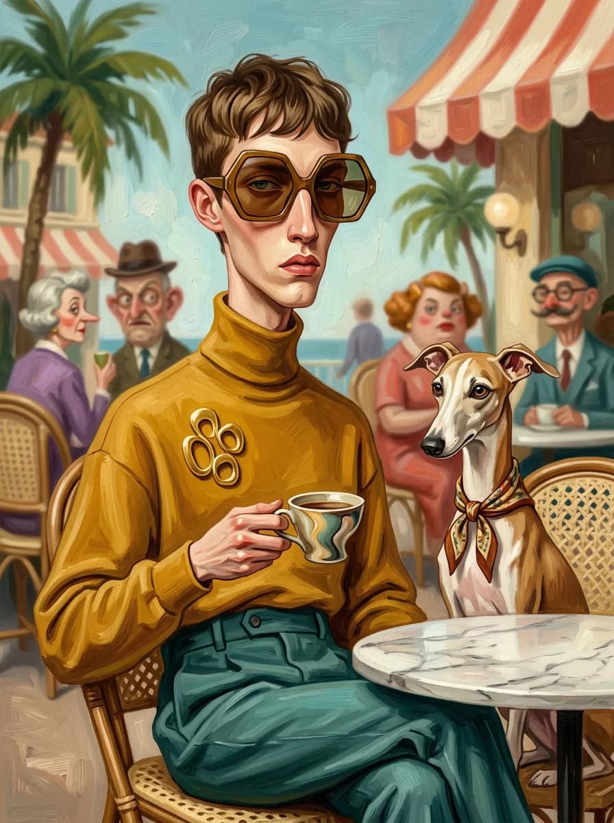 1960s Riviera illustration