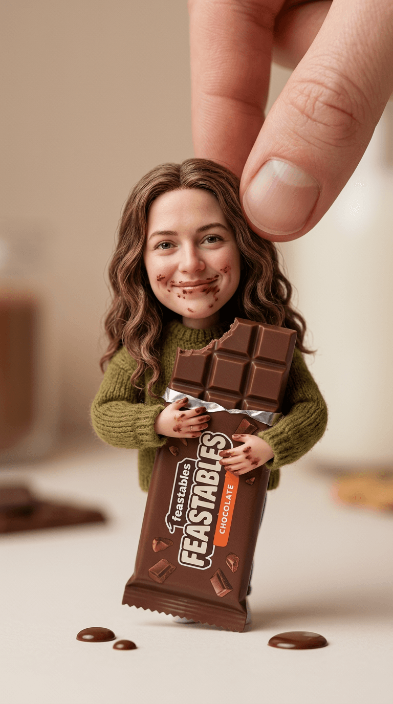 3D Chocolate Doll Poster