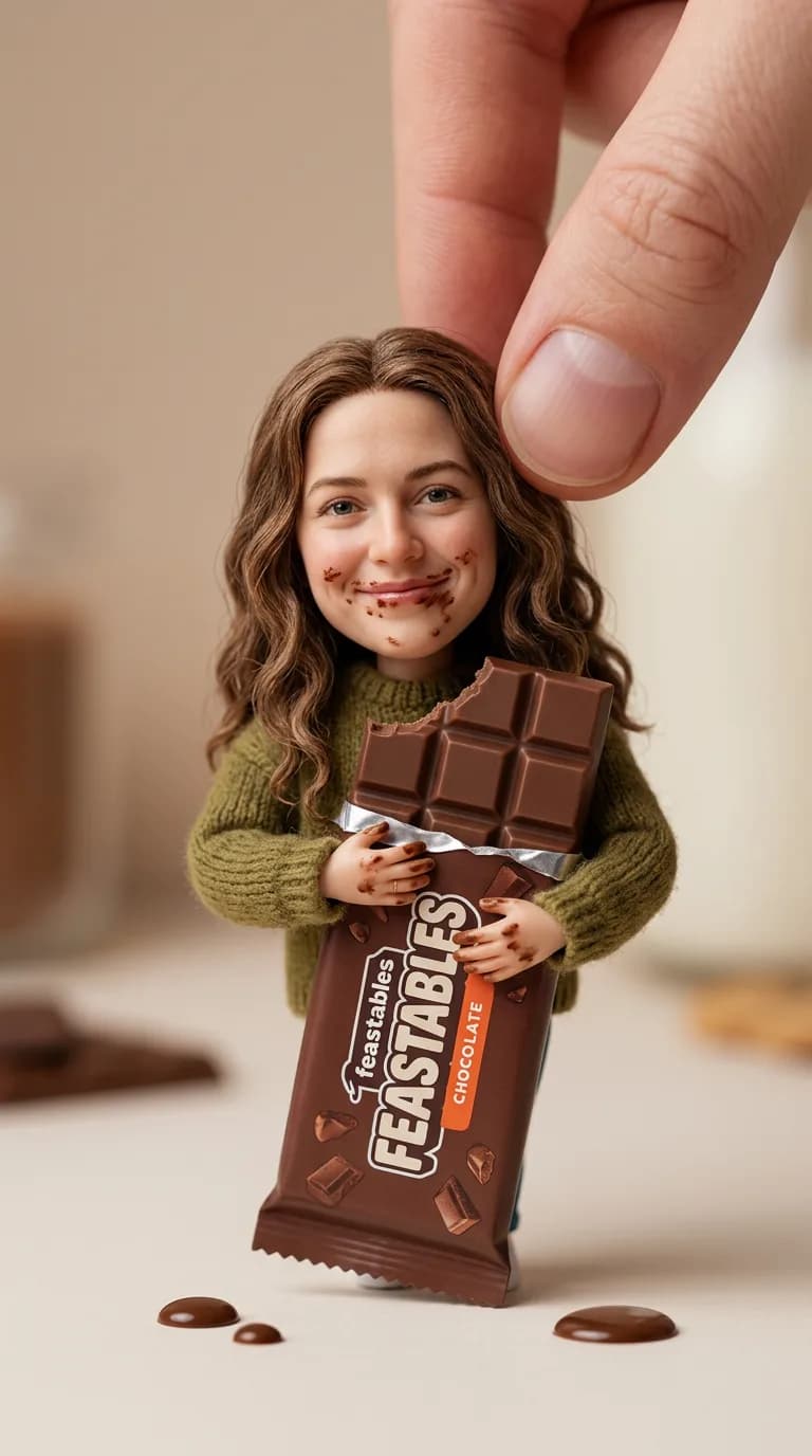 3D Chocolate Doll Poster