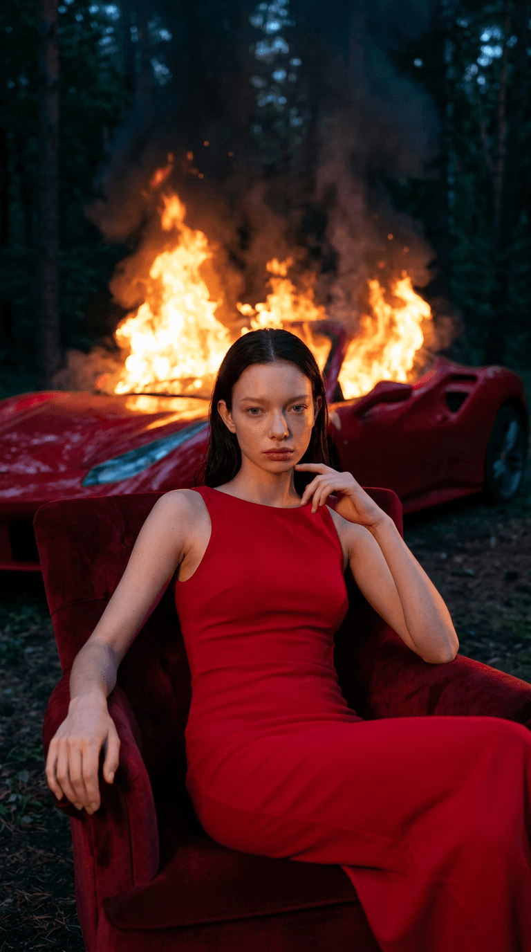 Car in flames