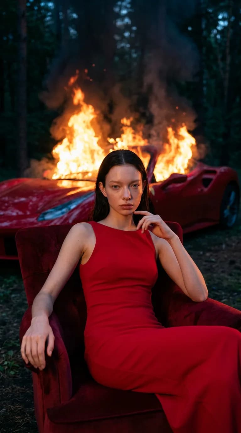 Car in flames