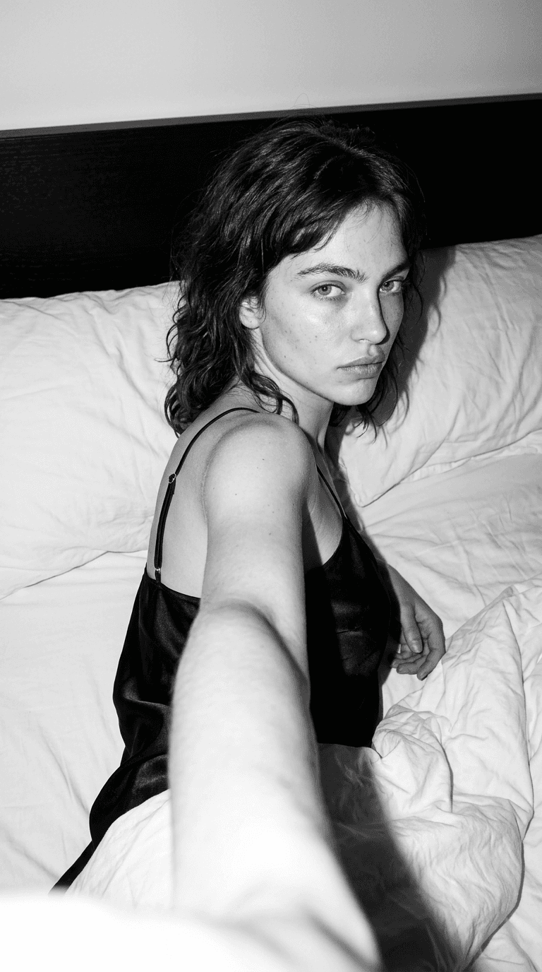 Black and White Noir Selfie